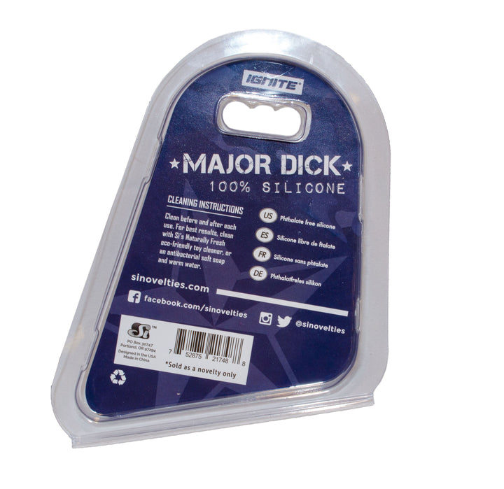 Cock Ring - Major Dick- 1.75" Commando Silicone Donut Blue Donut