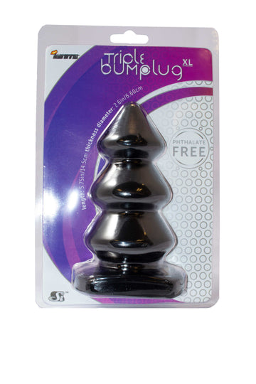 X-Large Triple Bump Plug-Black