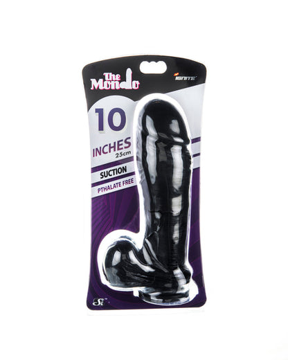 10In Thick Cock W/Balls & Suction-Black